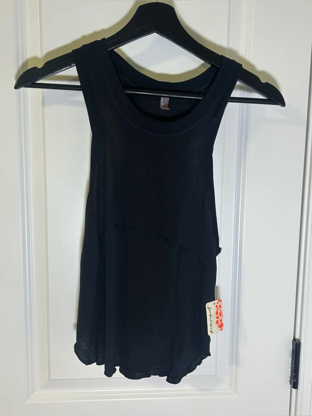 Free People Movement Silver Lining Black Women’s Tempo Tank Top Sz M NWT